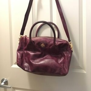 Tory Burch Purple Leather Satchel